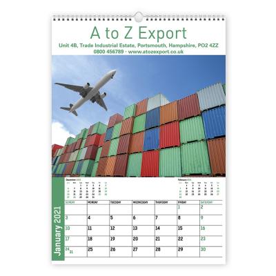 Image of Promotional Large Wall Calendar With Your Bespoke Design