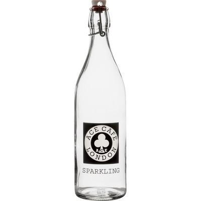 Image of Promotional Glass Bottle 1 Litre With Swing Top Cap