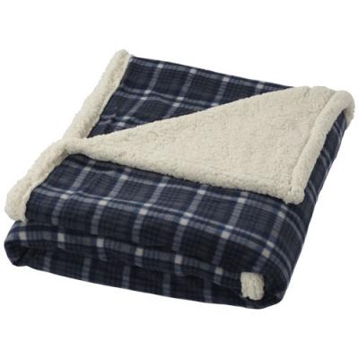 Image of Promotional Sherpa Blanket With Checked Pattern