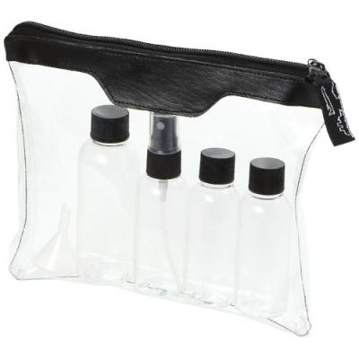 Image of Promotional Travel Bottle Set With Clear Toiletry Bag airline approved 