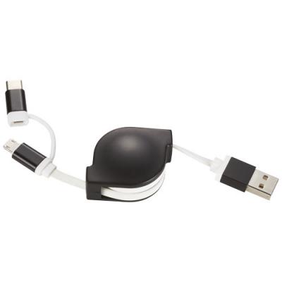 Image of Branded Triple 3-in-1 Charging Cables With Type C, Apple & Android Adaptors