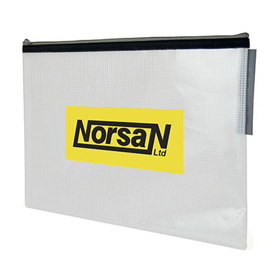 Image of Promotional A4 Document Wallet Clear With Zip Closure
