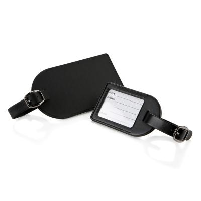 Image of Promotional Large Luggage Tag With Window Black