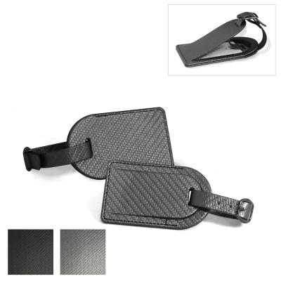 Image of Promotional Luggage Tag With Carbon Fibre Effect 