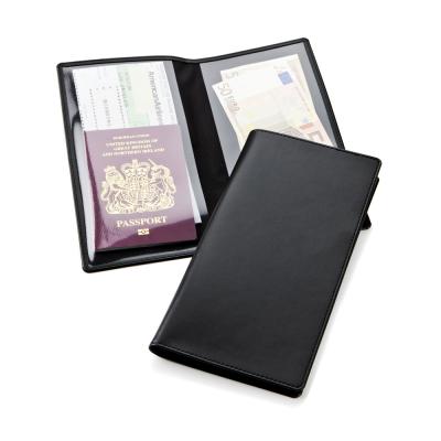 Image of Promotional Travel Wallet Black Leather Look