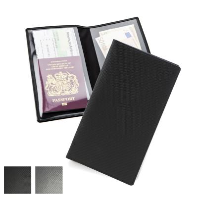 Image of Promotional Travel Wallet With Carbon Fibre Texture 