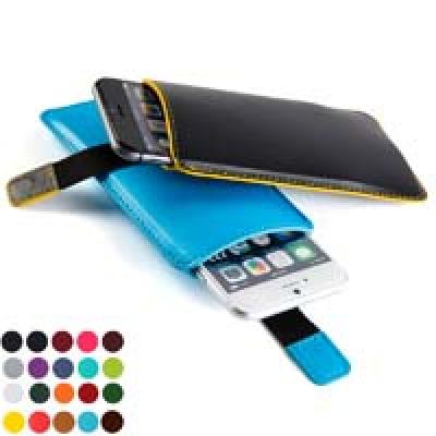 Image of Promotional Mobile Phone Pouch Leather Look With Strap Closure