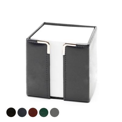 Image of Promotional Leather Memo Block Holder Tall UK Made