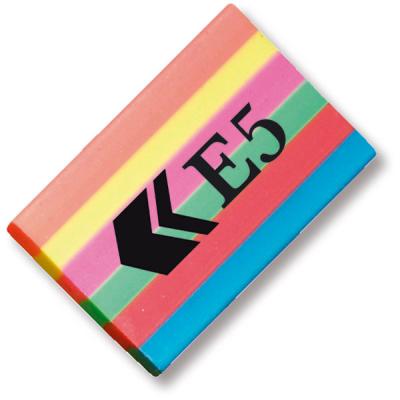 Image of Promotional Erasers Rainbow Coloured Rectangular 55X40X7MM