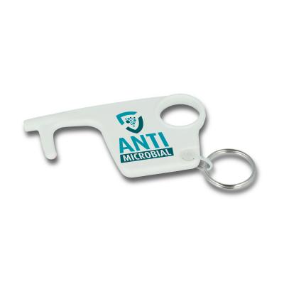 Image of Printed Keyring Anti Microbial Hygiene Hook Keyring Recycled Made In The UK