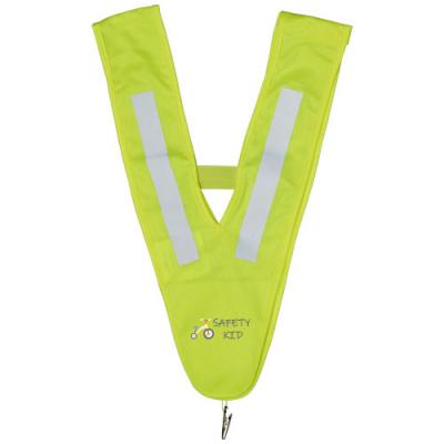 Image of Promotional Kids Safety Vest V-shaped Reflective Neon Yellow