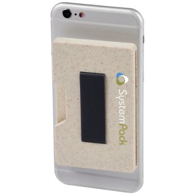 Image of Promotional RFID multi card holder for mobile phones wheat straw