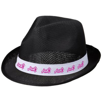 Image of Promotional Trilby hat with printed ribbon
