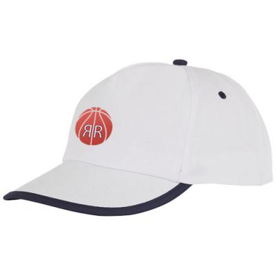 Image of Promotional Baseball Cap With Coloured Piping 5 Panels 58cm