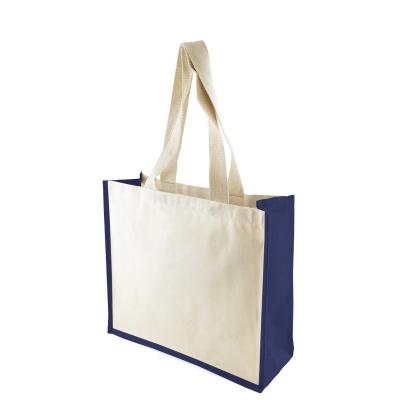 Image of Printed Canvas Bag With Coloured Sides 10oz