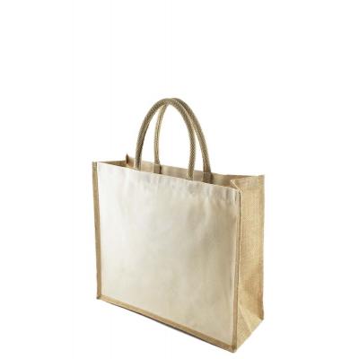 Image of Branded Canvas Bag With Jute Gusset 10oz