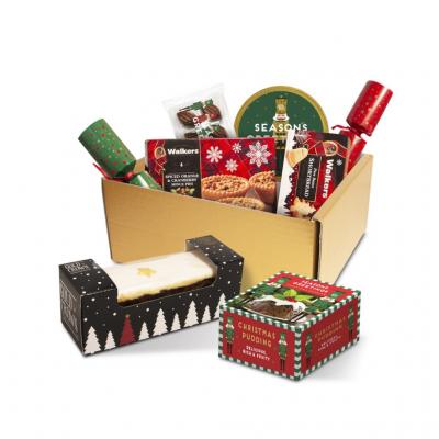 Image of Promotional Christmas Hamper With Traditional Christmas Treats & Crackers