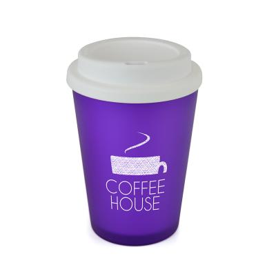 Image of Promotional Takeaway Coloured Cup With Lid Microwave Safe