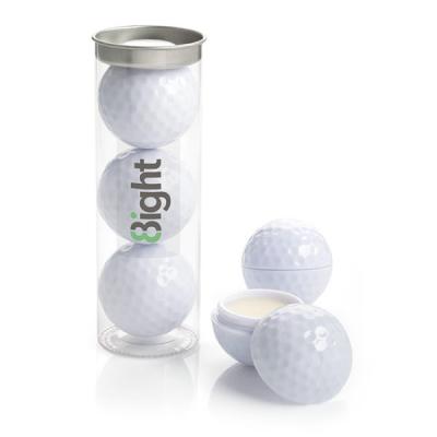 Image of Promotional Golf Ball Gift Set Lip Balm, Mints & Sun Screen Made In The UK