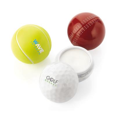 Image of Promotional Sun Block Screen In Sports Ball Shaped Pots Made In The UK