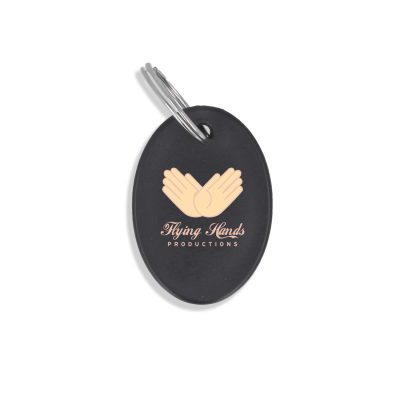 Image of Promotional Oval Keyring Eco Recycled Made In The UK