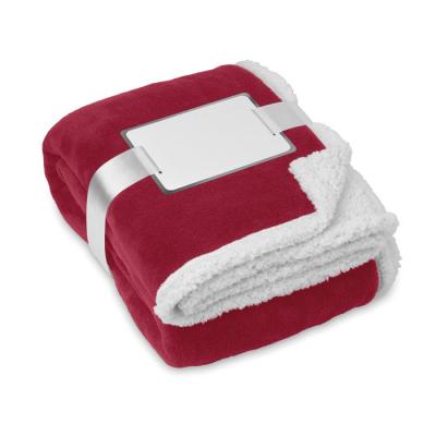 Image of Promotional Fleece Blanket With Sherpa Lining