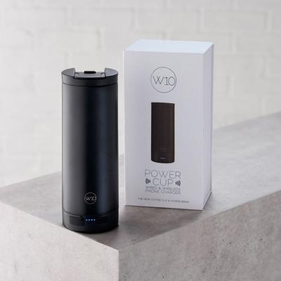 Image of Promotional W10 Oxford Power Cup Travel Mug With Integrated Power Bank