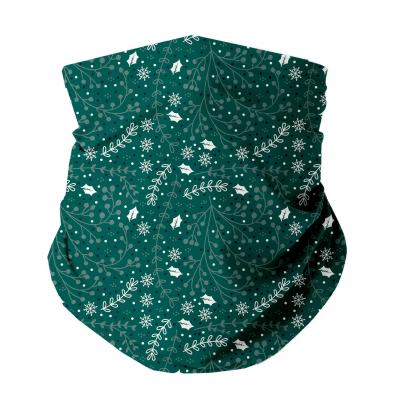 Image of Promotional Christmas Snood With Fleece Lining Green Holly