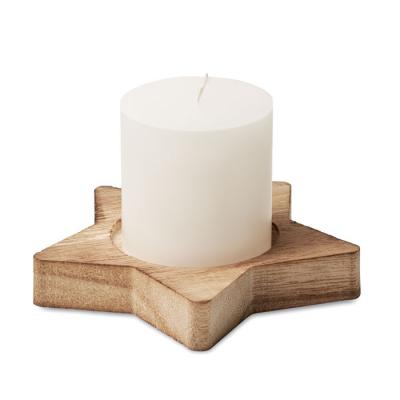 Image of Promotional Christmas Candle With Star Shaped Holder