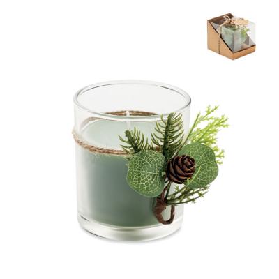 Image of Promotional Christmas Candle With Forest Decoration In Gift Box