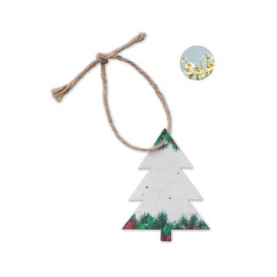 Image of Promotional Eco Christmas Tree Decoration Made From Seed Paper