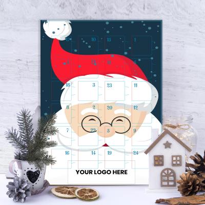 Image of Promotional Advent Calendars Just Add Your Logo Exclusive Design -  Traditional Santa UK Made