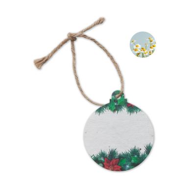 Image of Promotional Eco Christmas Tree Bauble Made From Seed Paper