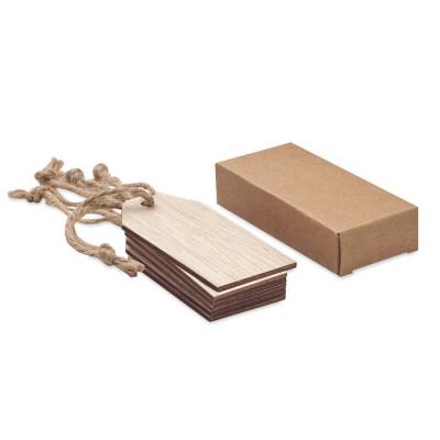 Image of Promotional Christmas Wooden Gift Tags In Gift Box