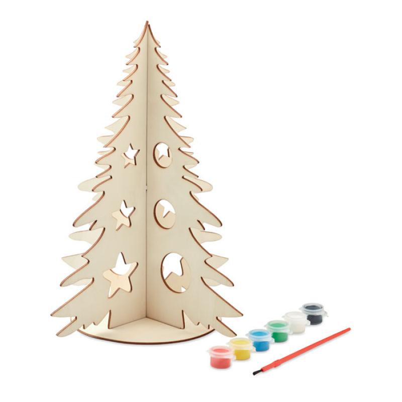 Image of Promotional Mini Wooden Christmas Tree Paint Your Own