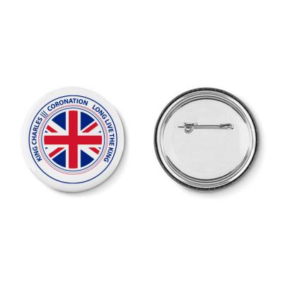 Image of Printed King Charles Coronation Pin Badge
