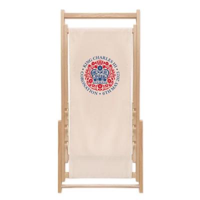 Image of Promotional King Charles Coronation Emblem Deck Chair