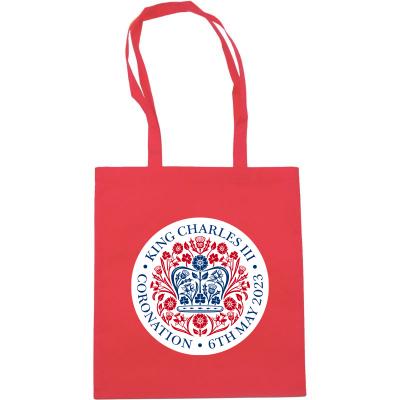 Image of King Charles Coronation Promotional Budget Nonwoven Bag Shopping Bag