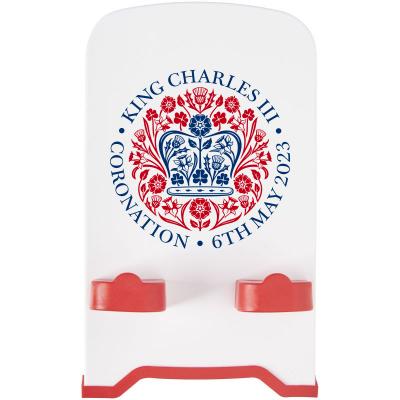 Image of King Charles Coronation Promotional Phone Stand The Dok Mobile Phone Stand UK Made