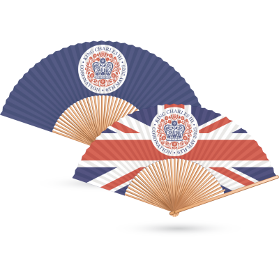 Image of King Charles Coronation Promotional paper fans Printed Fans