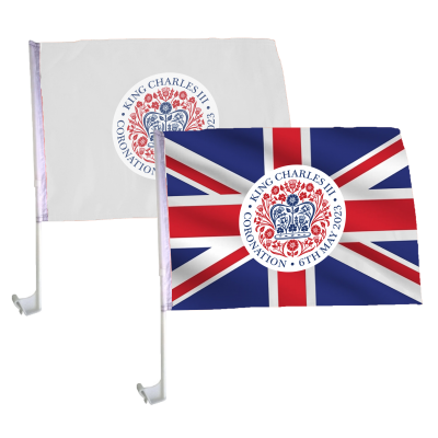 Image of King Charles Coronation Promotional car flags