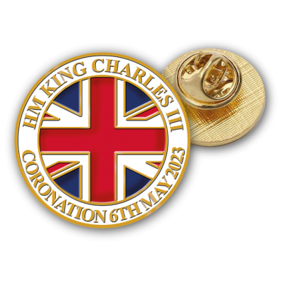 Image of  King's Coronation Merchandise Enamel Lapel Pin Badges
