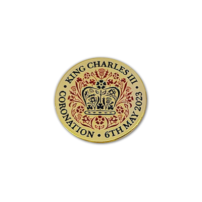 Image of King Charles Coronation Promotional Soft Enamel Badge