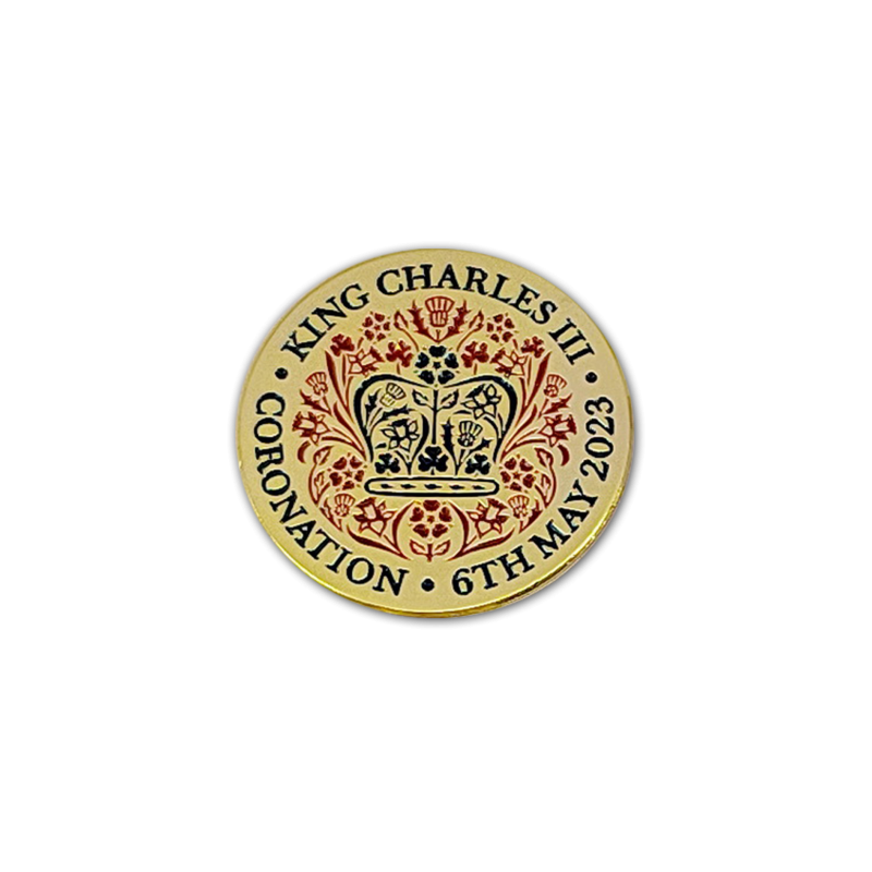 Image of King Charles Coronation Promotional Soft Enamel Badge