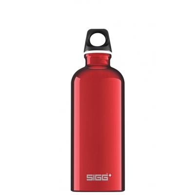 Image of Branded SIGG Traveller Metal Water Bottle Red 0.6L