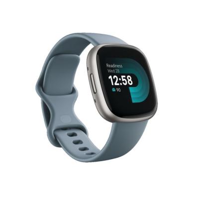 Image of Fitbit Versa 4 Smartwatch Waterfall Blue Platinum