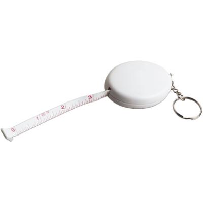 Image of Promotional tape measure 1.5m in round case with keyring