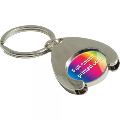 Image of Wishbone Trolley Coin Keyring Full Colour Print