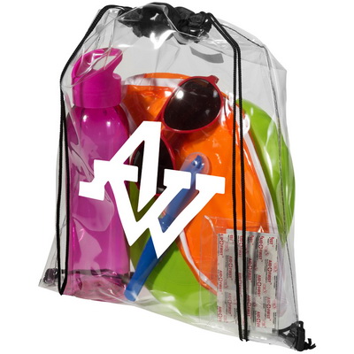 Image of Promotional Clear Drawstring Bag
