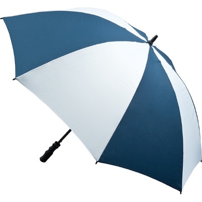 Image of Fibreglass Storm Umbrella - Navy and White